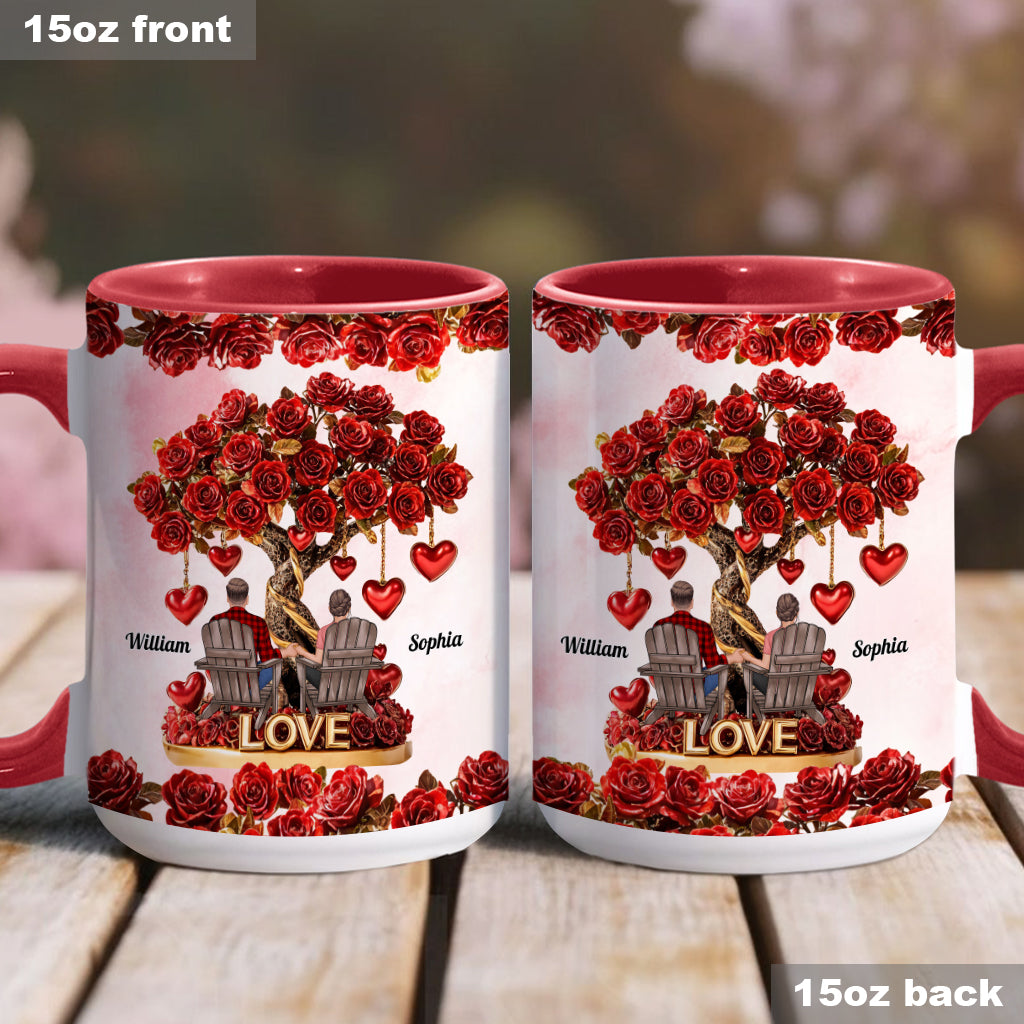 Tree of Love - Personalized Couple Accent Mug