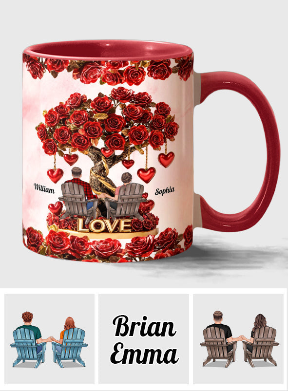 Tree of Love - Personalized Couple Accent Mug