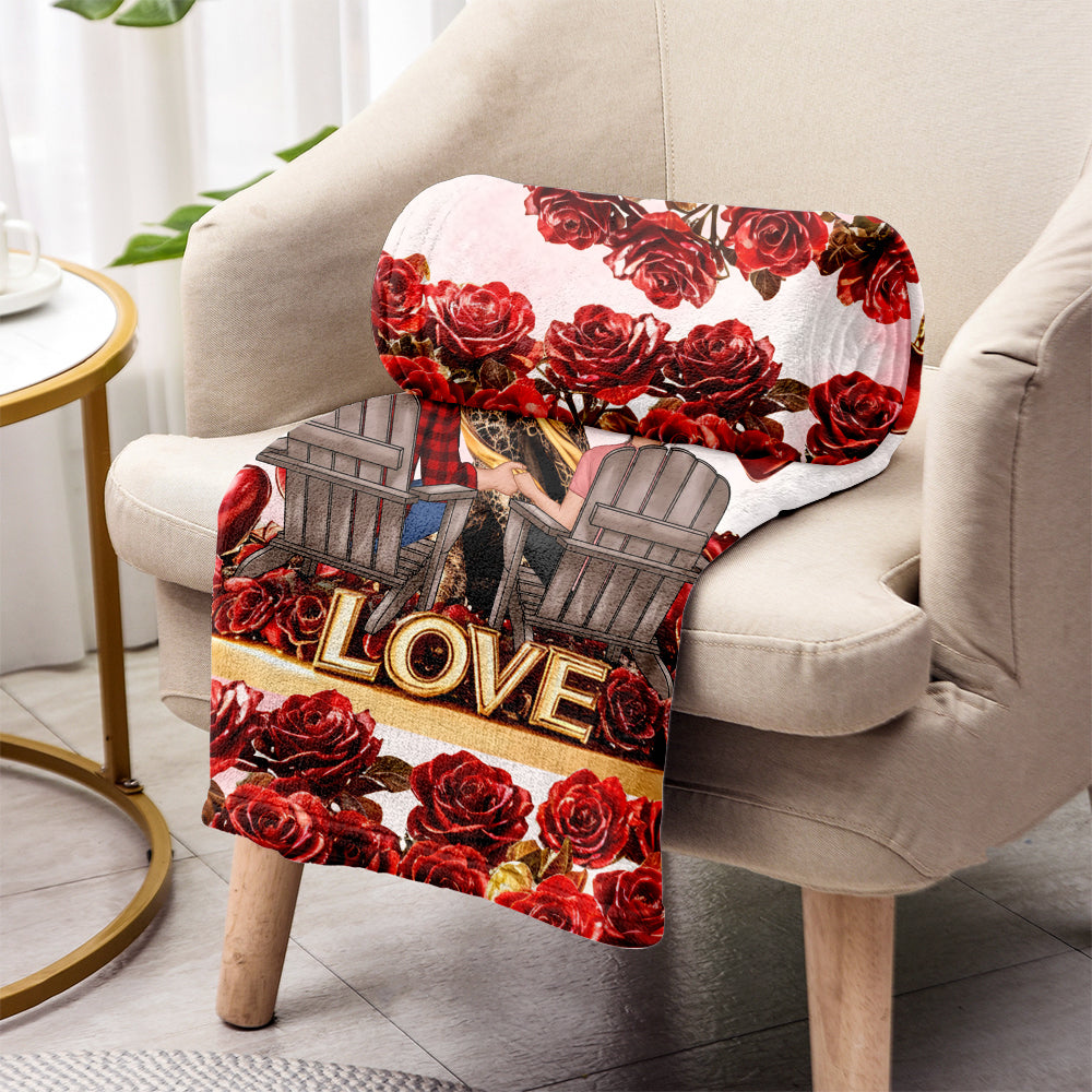 Arbre de l'amour - Couverture personnalisée pour couple