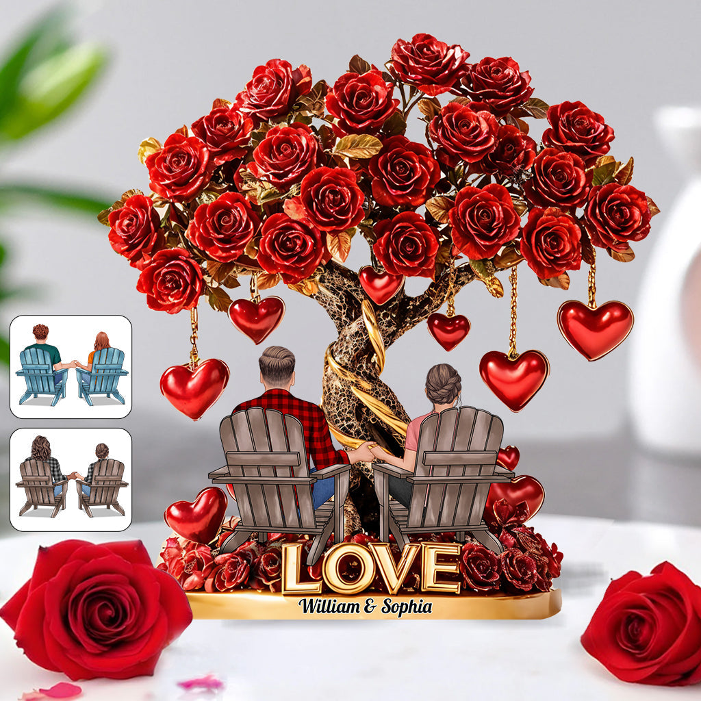 Tree of Love - Personalized Couple Custom Shaped Acrylic Plaque