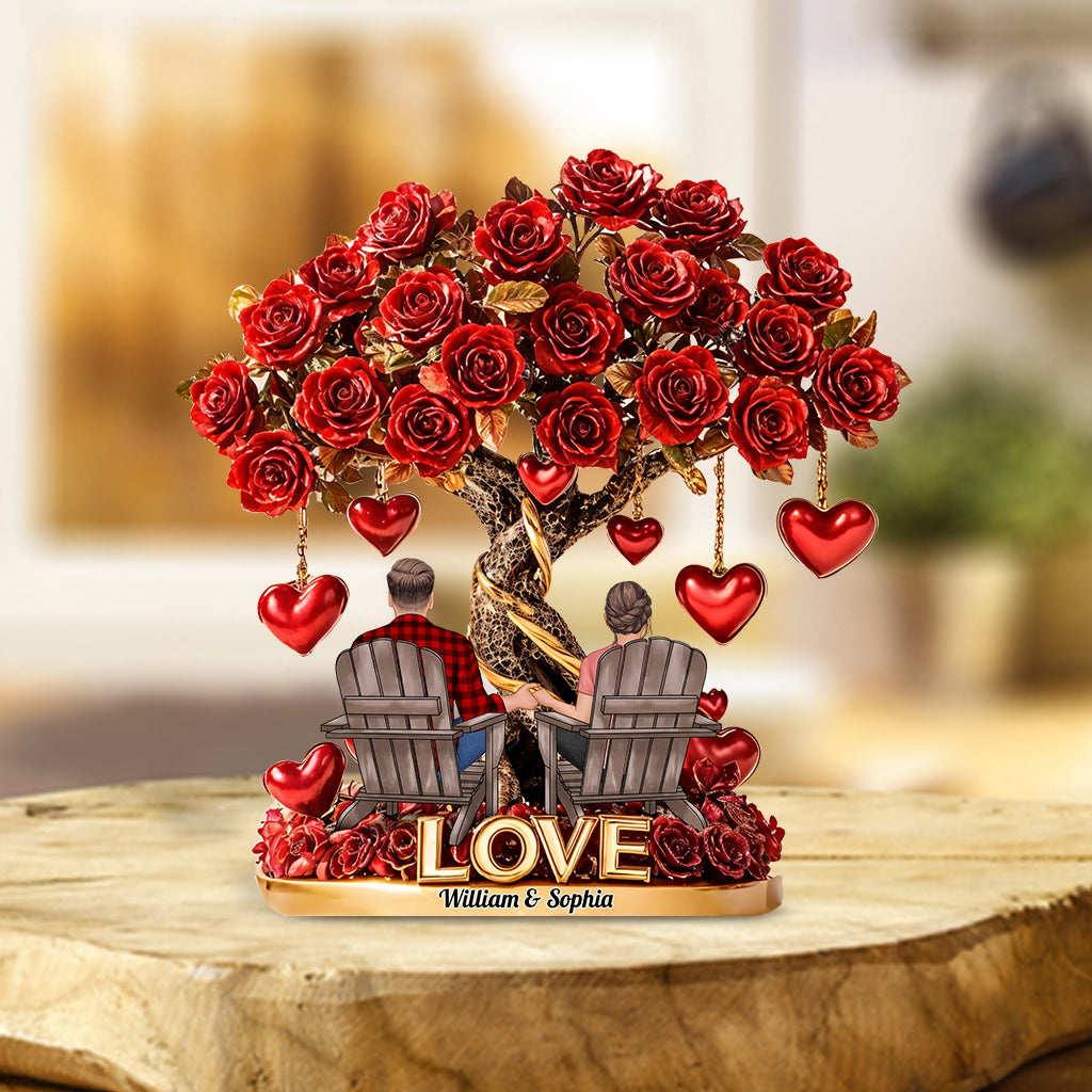 Tree of Love - Personalized Couple Custom Shaped Acrylic Plaque