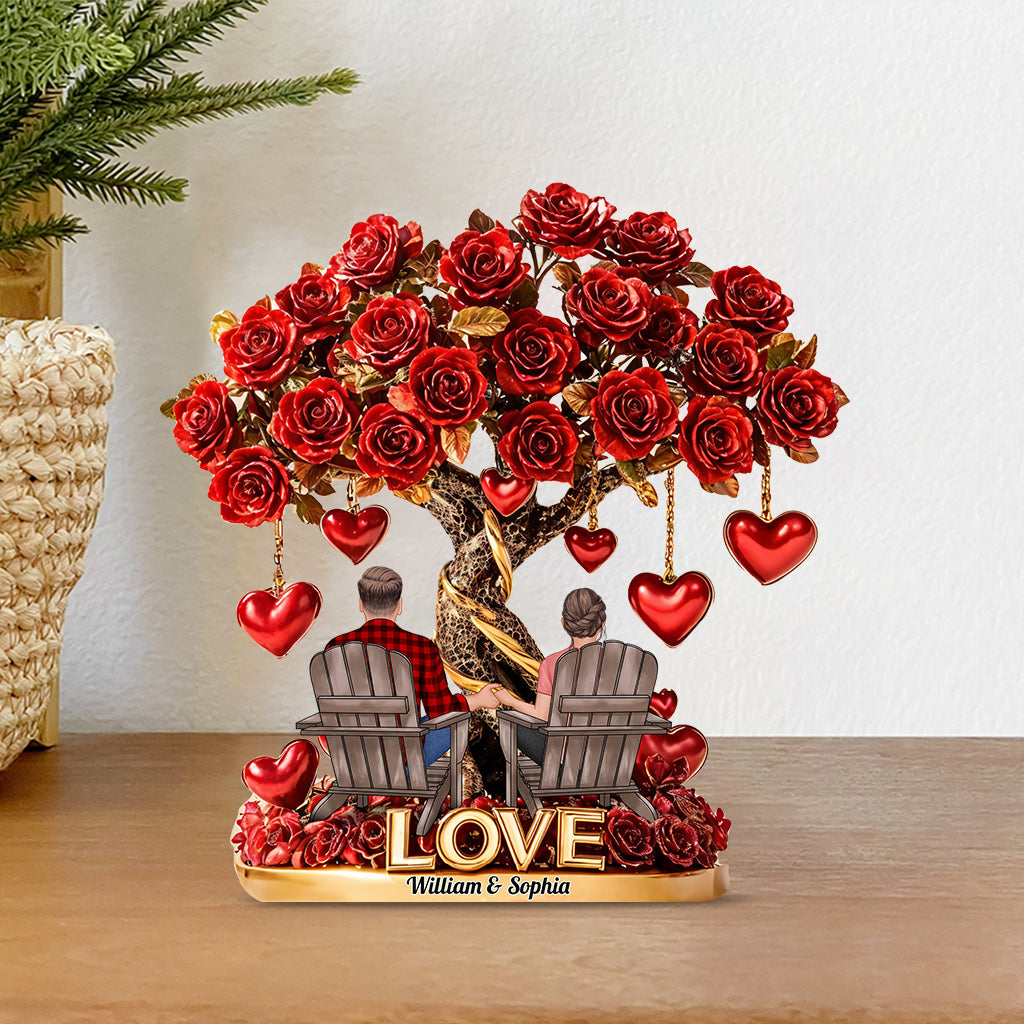 Tree of Love - Personalized Couple Custom Shaped Acrylic Plaque