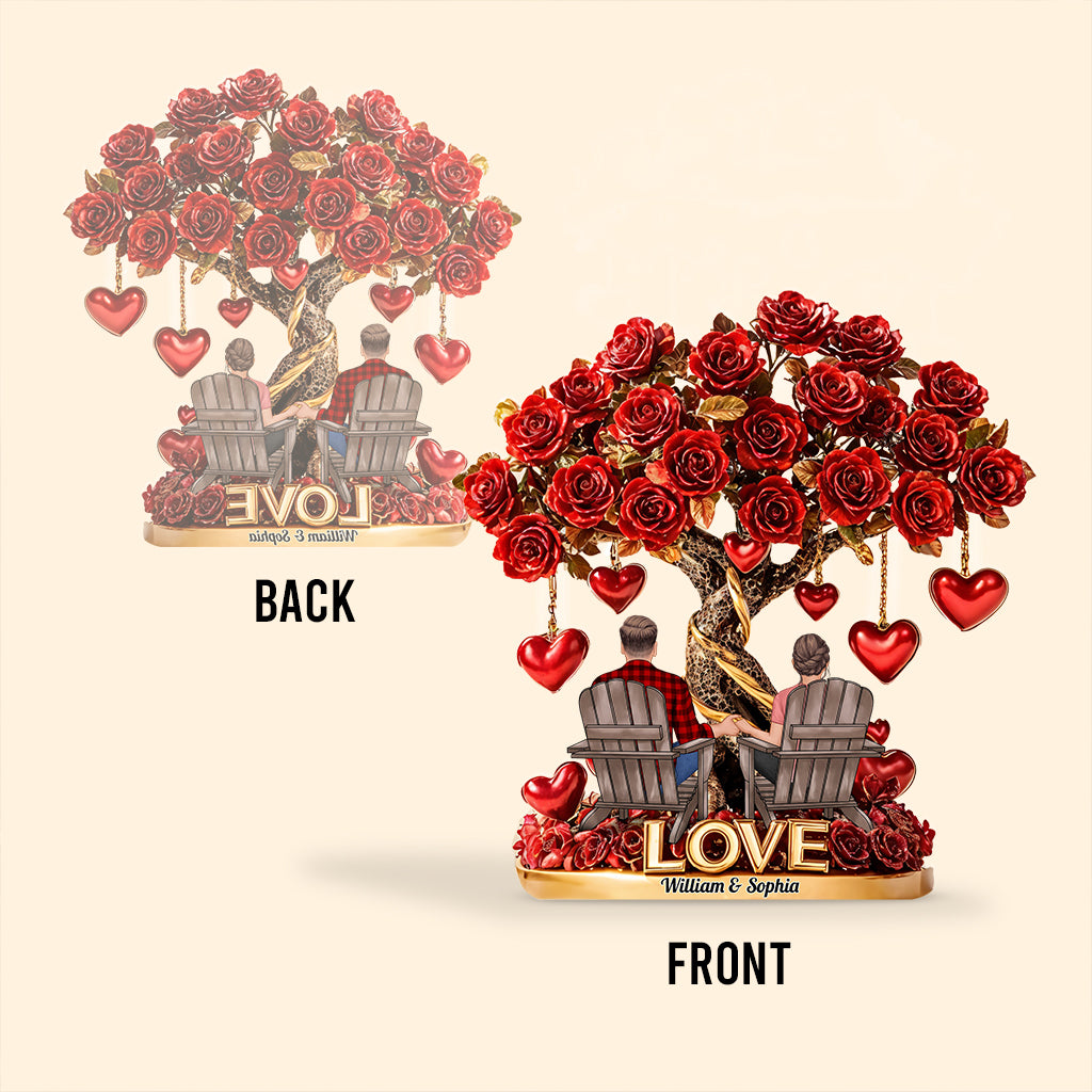 Tree of Love - Personalized Couple Custom Shaped Acrylic Plaque