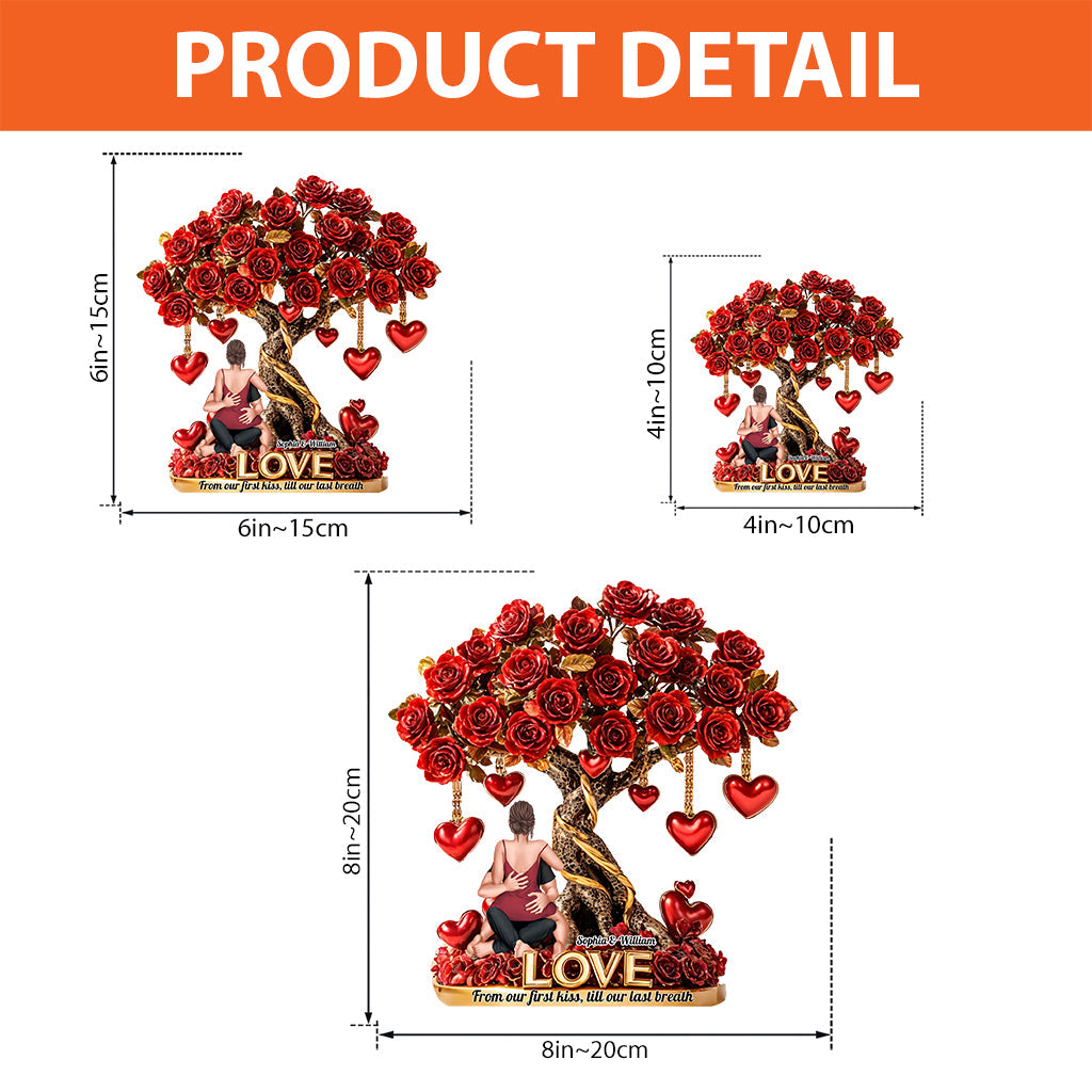 Tree of Love - Personalized Couple Custom Shaped Acrylic Plaque