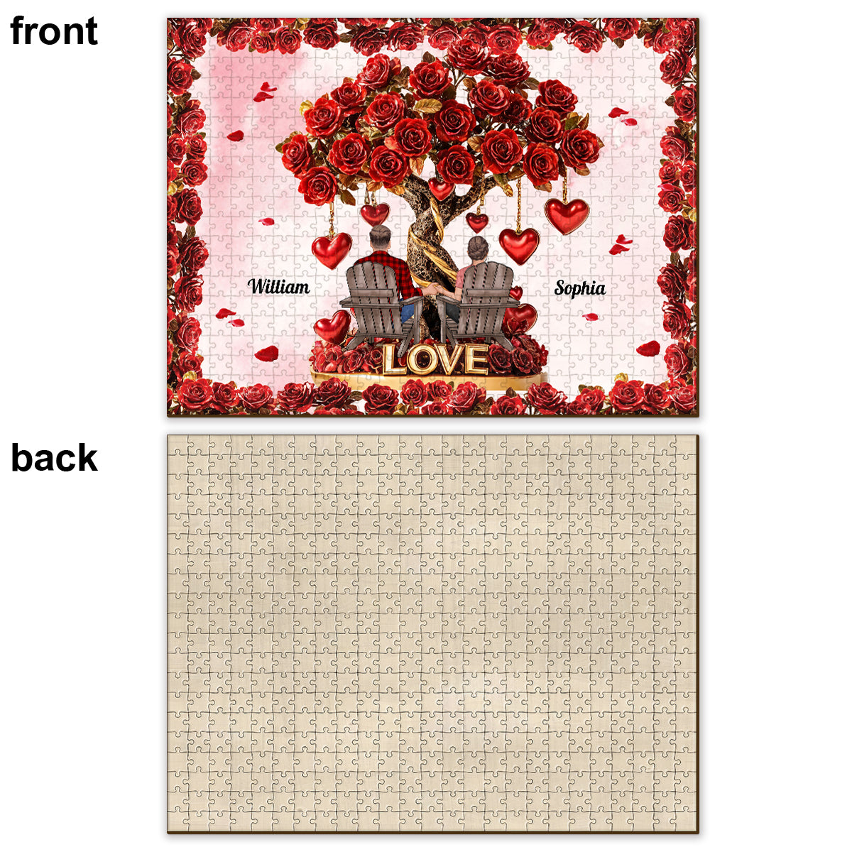 Tree of Love - Personalized Couple Jigsaw Puzzle
