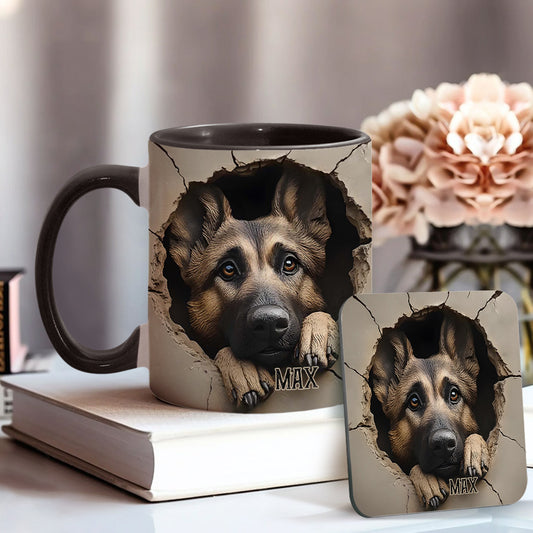 Mug personnalisé pour amoureux des bergers allemands - Motif chien