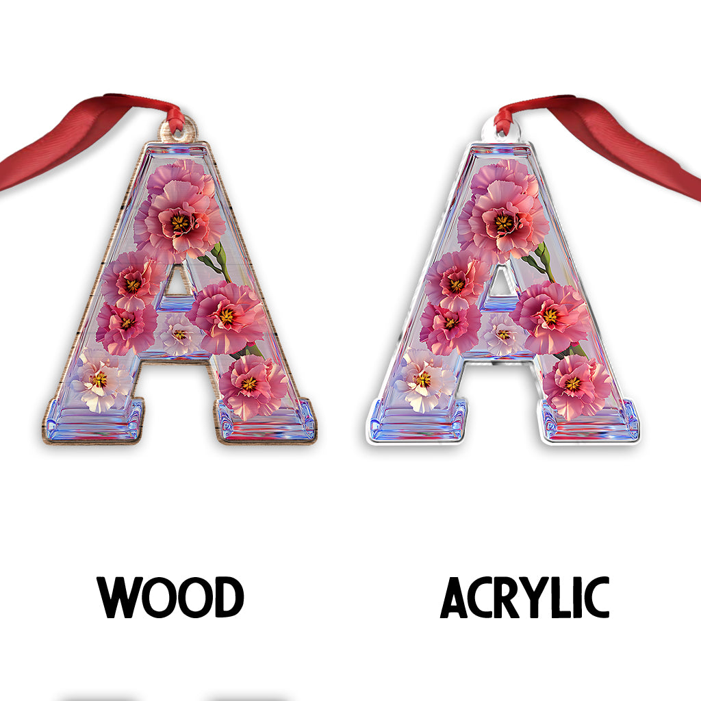 Lettre florale magnifique - Ornement personnalisé pour meilleure amie.