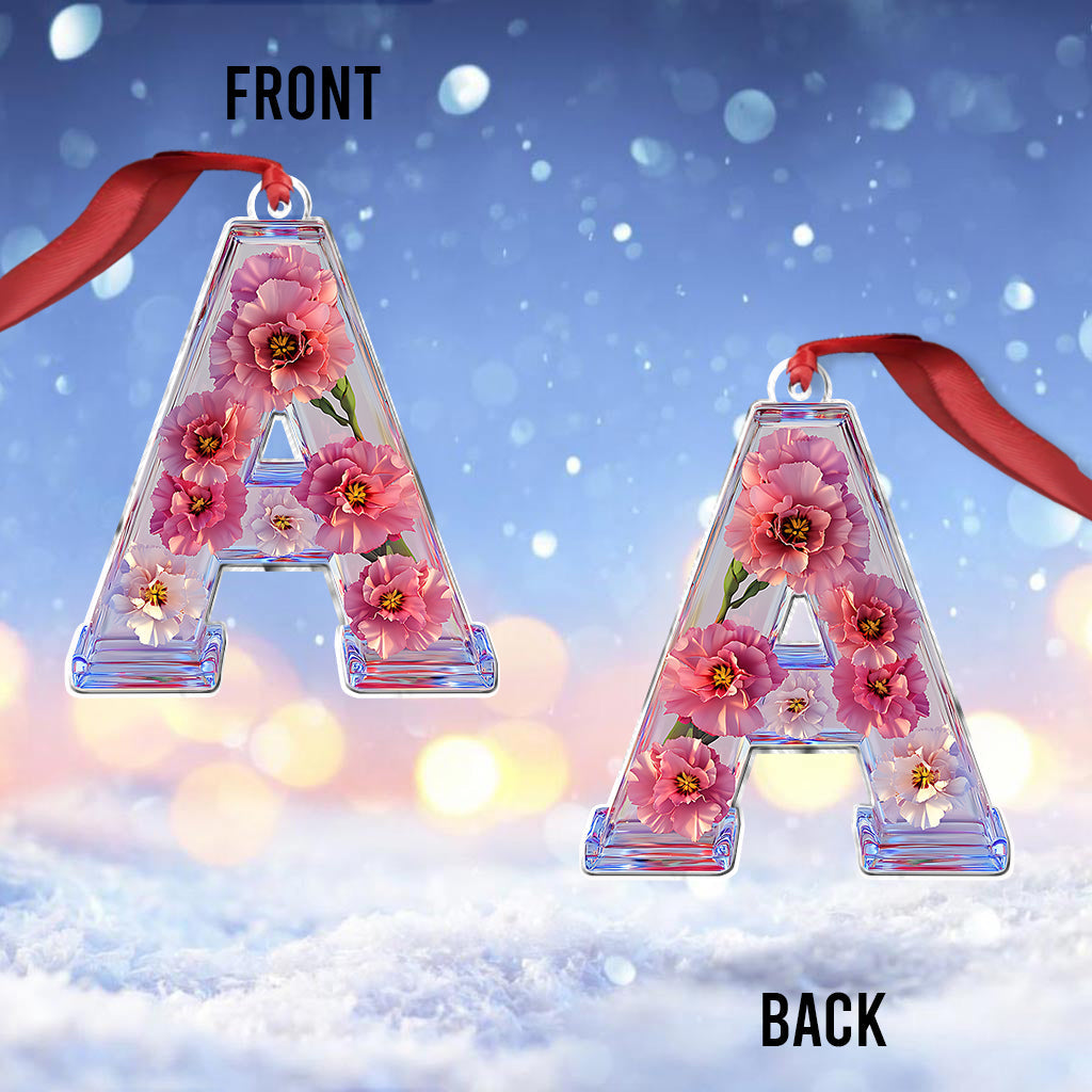 Lettre florale magnifique - Ornement personnalisé pour meilleure amie.