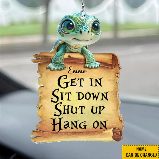 Tortue d'amour - Ornement de voiture tortue personnalisé
