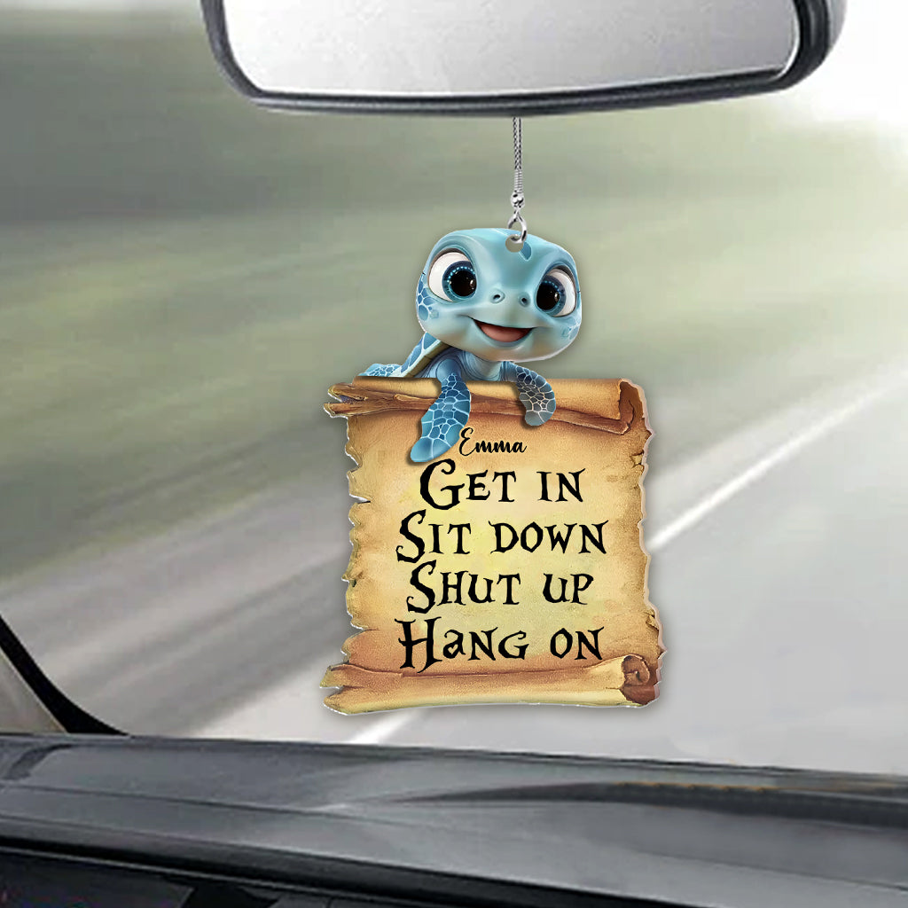 Love Turtle - Personalized Turtle Car Ornament