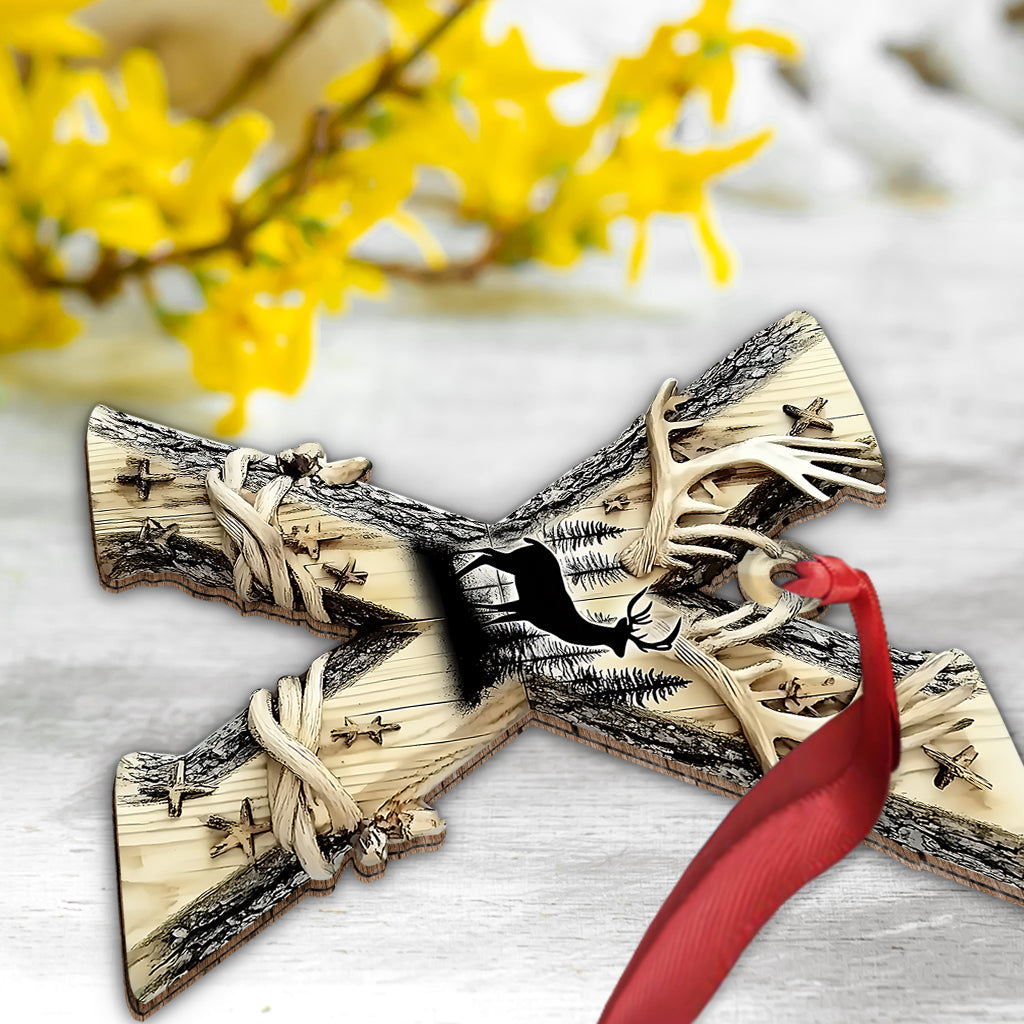 Lettre au choix, alphabet de chasse - Ornement de chasse personnalisé