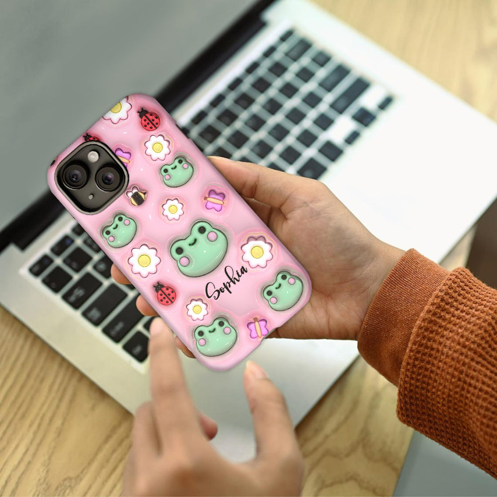 Coque de téléphone personnalisée « Grenouilles » - Motif grenouille intégral