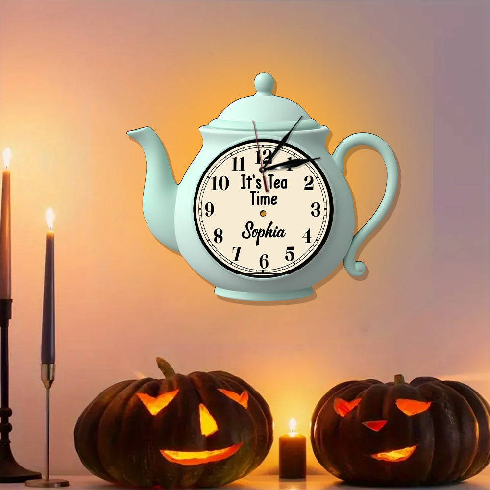 It's Tea Time - Personalized Tea LED Light Wall Clock
