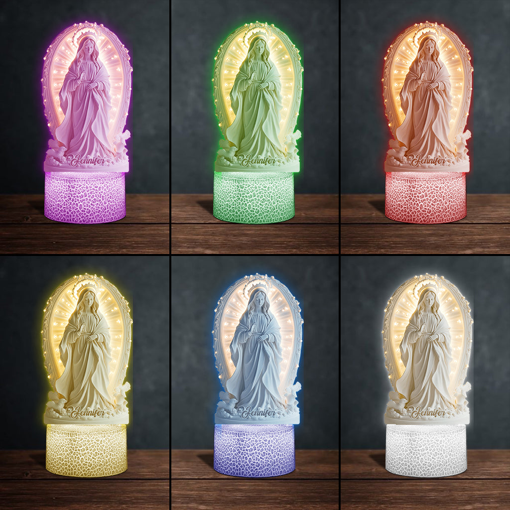 Croyant - Socle lumineux personnalisé en forme de plaque chrétienne