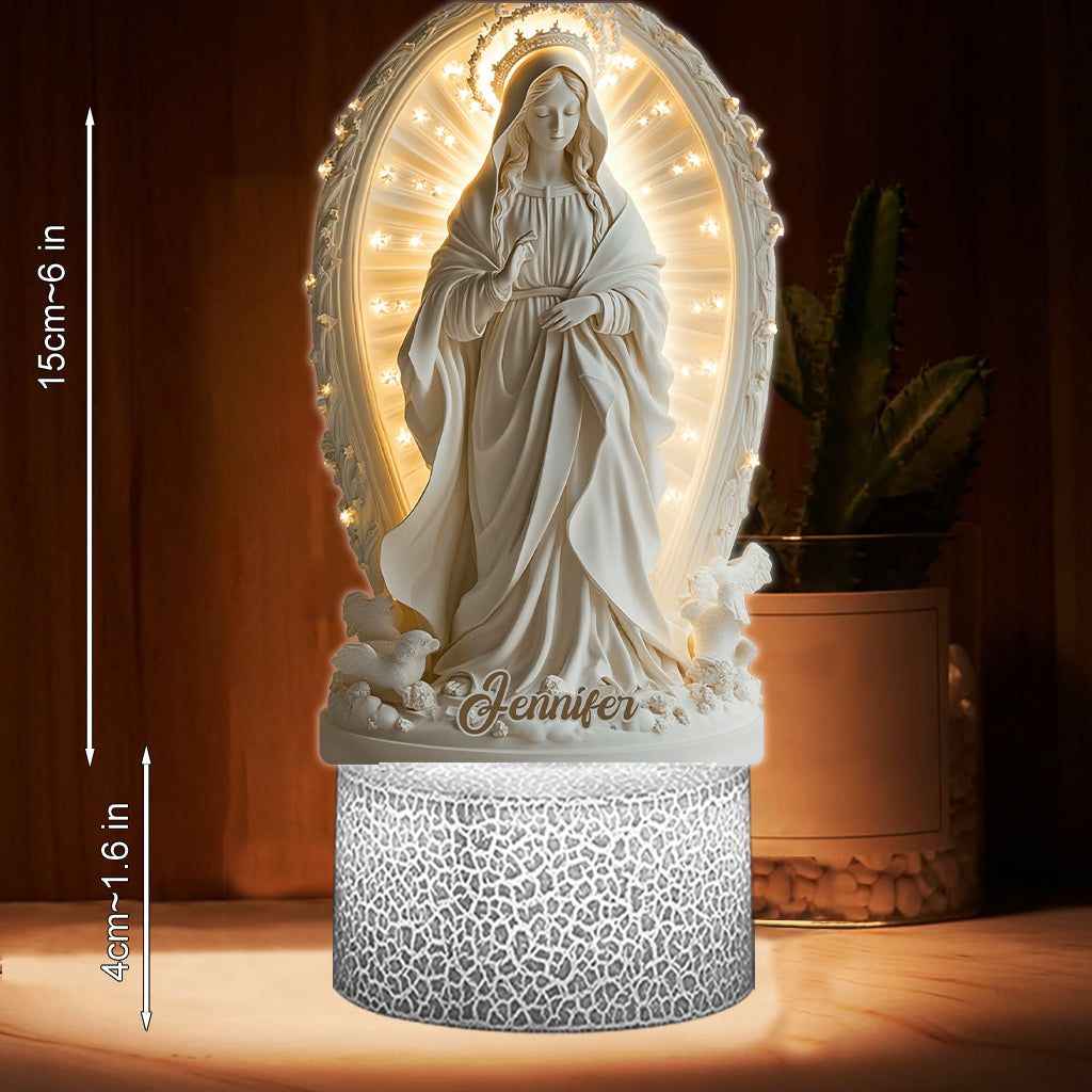Croyant - Socle lumineux personnalisé en forme de plaque chrétienne