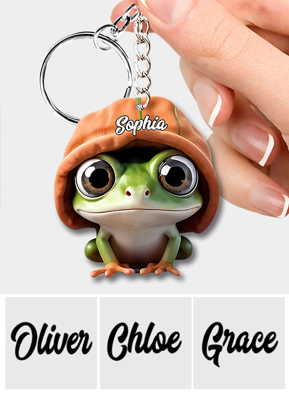 Adorable Frog - Personalized Frog Keychain