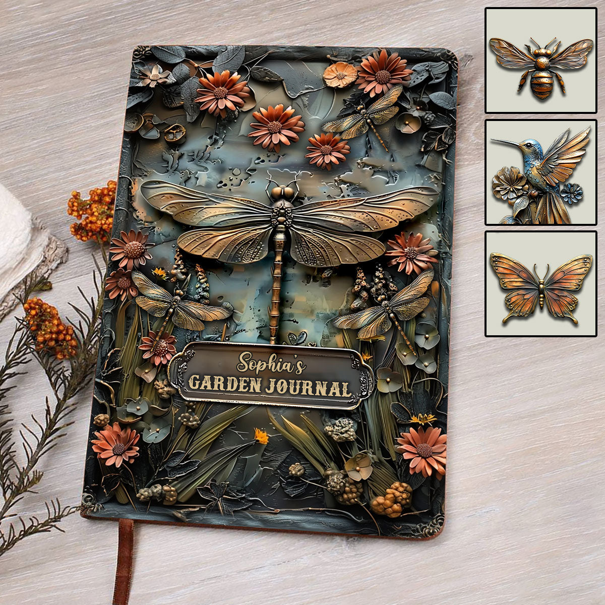 Carnet de jardinage - Carnet de jardinage personnalisé en cuir