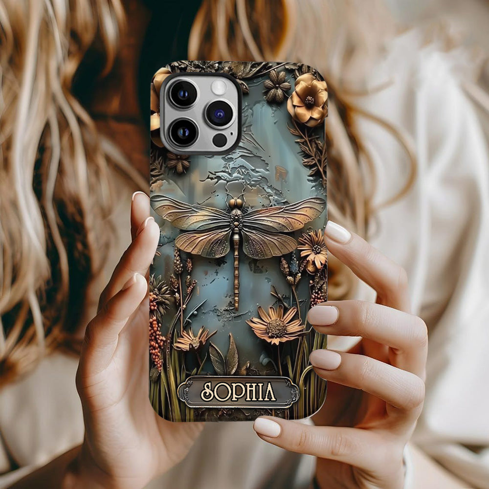 Magnifique libellule, papillon, colibri - Coque de téléphone personnalisée avec impression intégrale sur le thème du jardinage