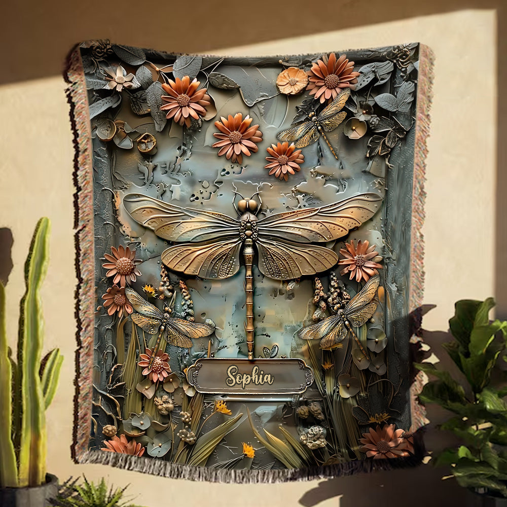 Magnifique couverture tissée de jardin vintage personnalisée