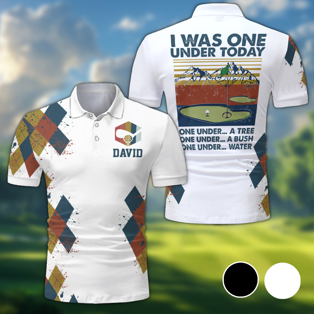J'étais à un coup sous le par aujourd'hui - Polo de golf personnalisé