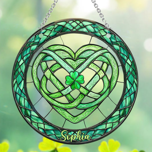 Lucky Symbol - Personalized Saint Patrick's Day Window Hanging Suncatcher Ornament