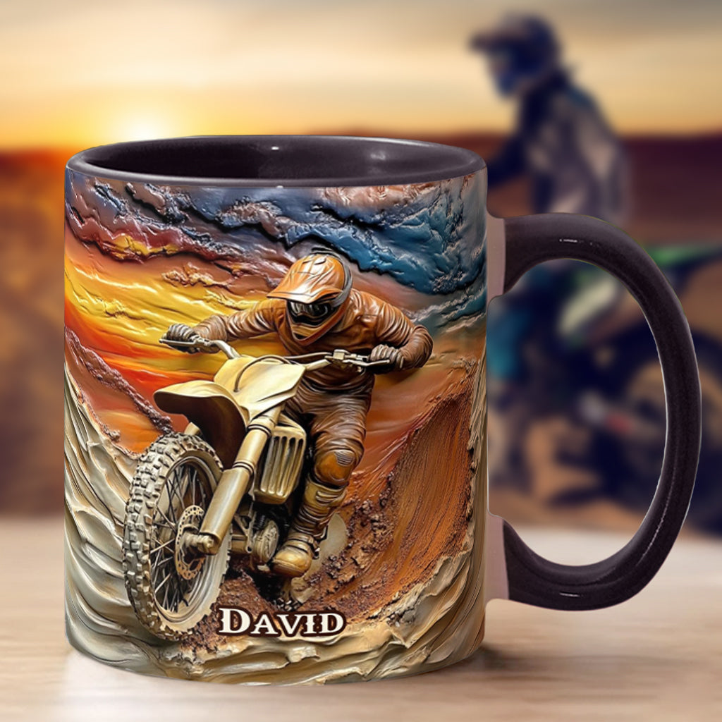 Born To Ride - Personalized Dirt Bike Accent Mug