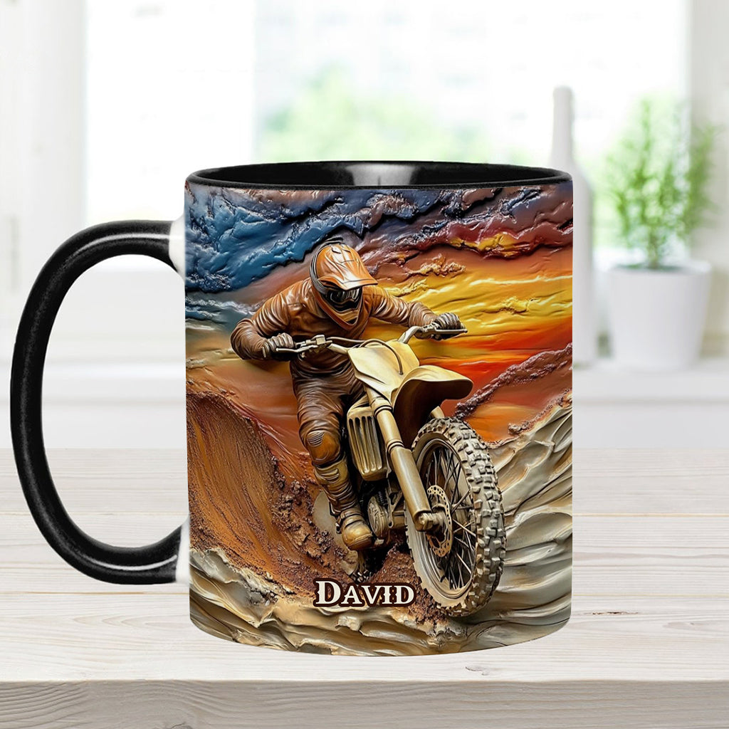 Born To Ride - Personalized Dirt Bike Accent Mug