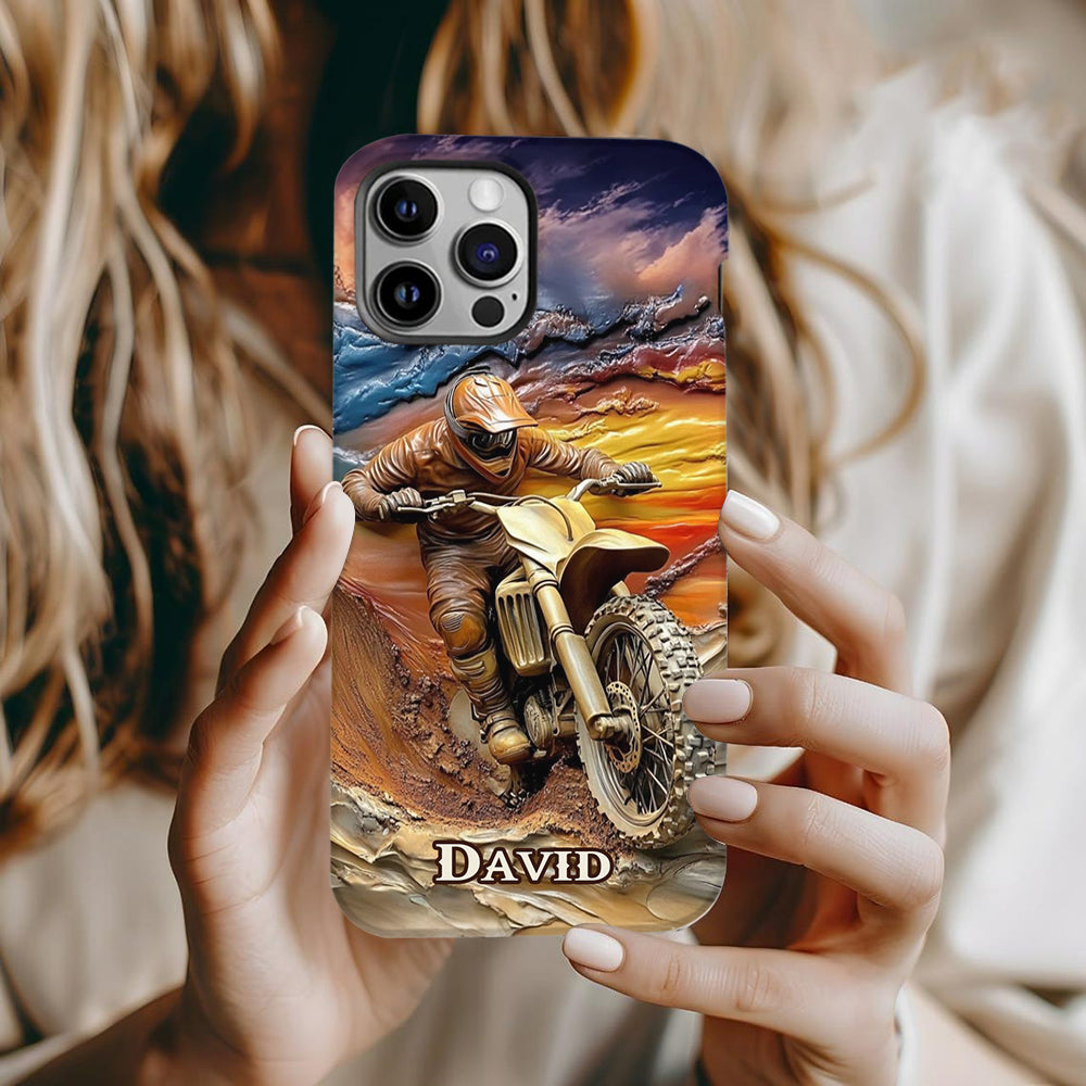 Born To Ride - Personalized Dirt Bike Full Print Phone Case