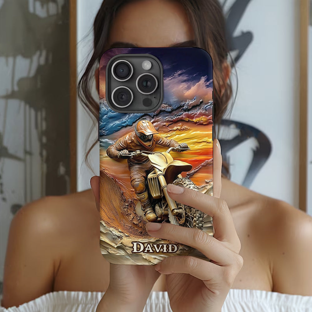 Born To Ride - Personalized Dirt Bike Full Print Phone Case