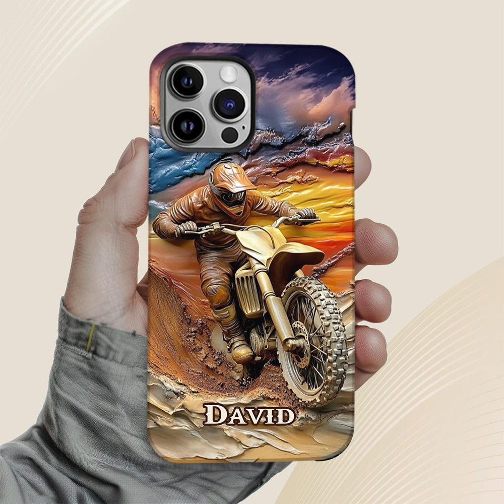 Born To Ride - Personalized Dirt Bike Full Print Phone Case