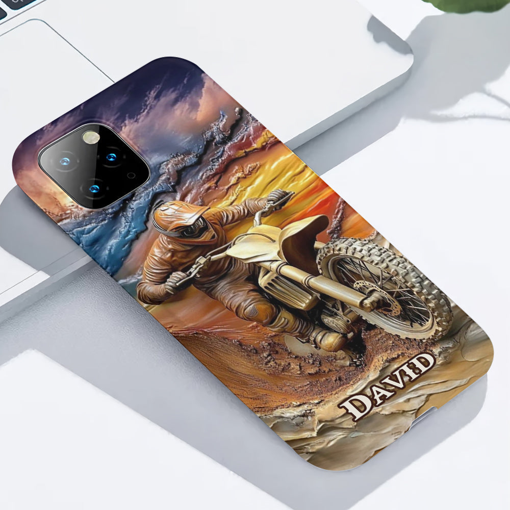 Born To Ride - Personalized Dirt Bike Full Print Phone Case