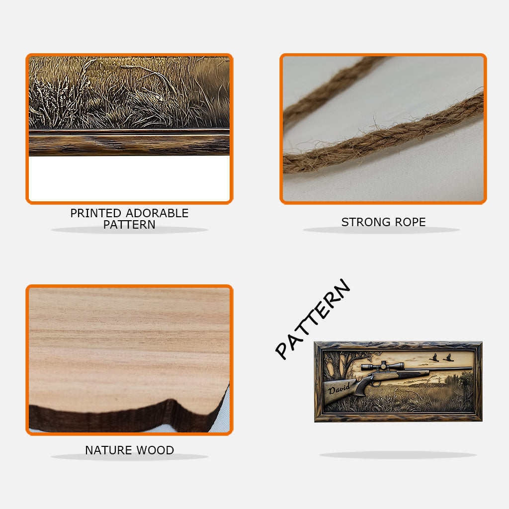 Fusil de chasse - Panneau en bois personnalisé sur mesure