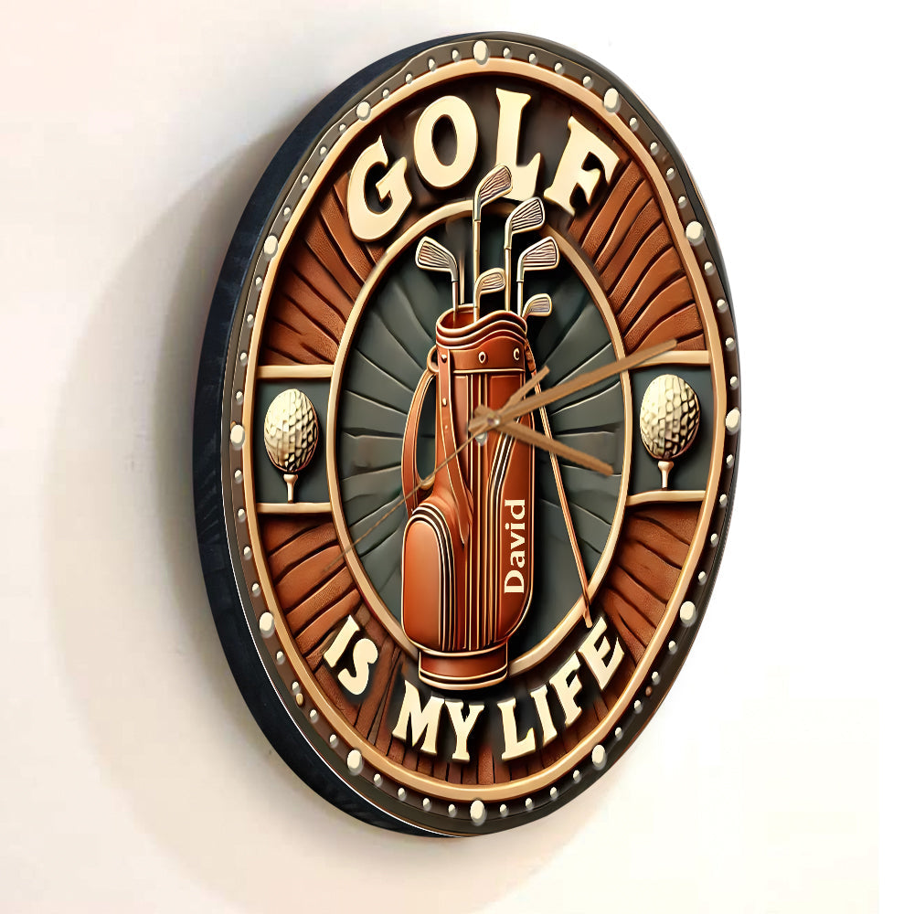 Golf Is My Life - Personalized Golf Wall Clock