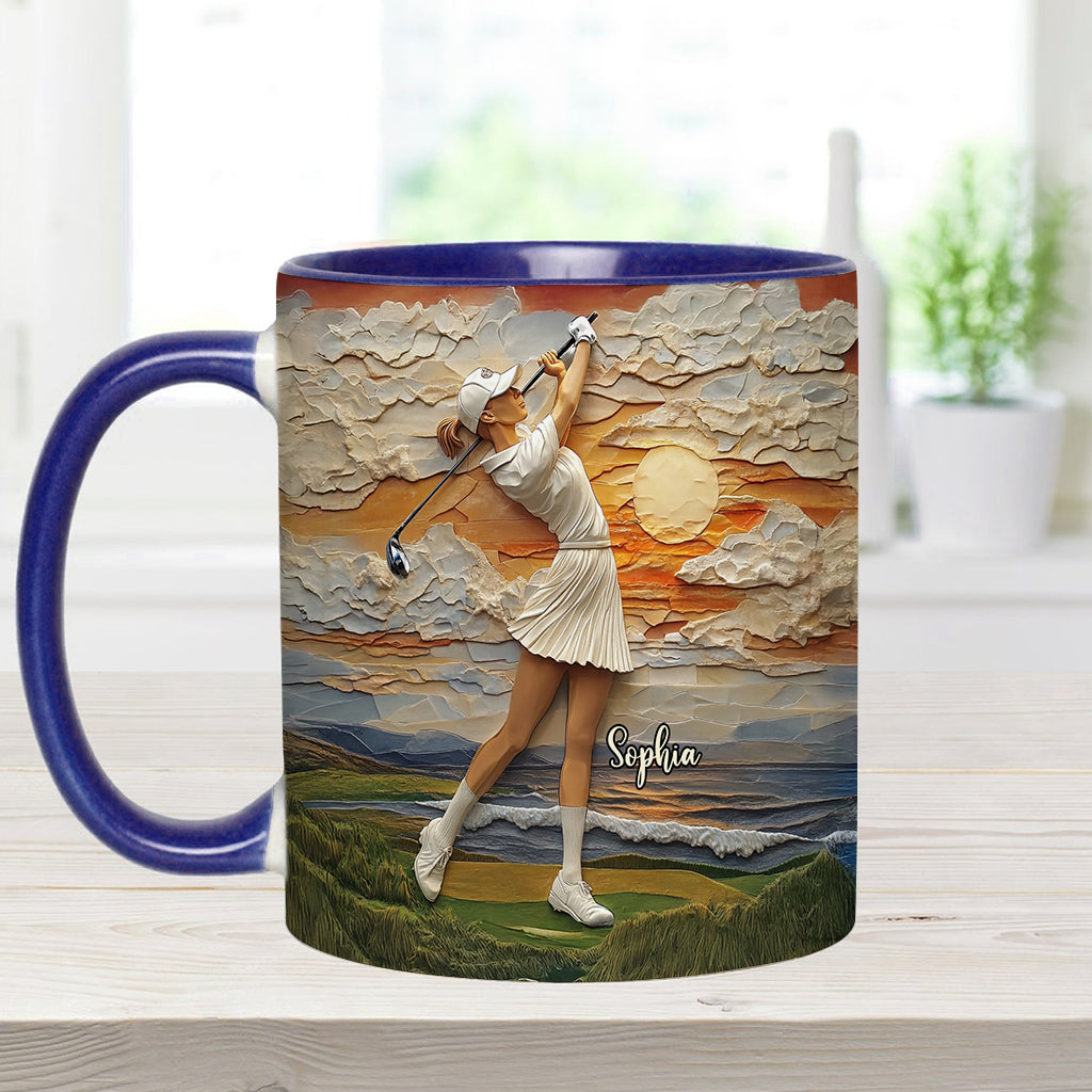 Le golf, c'est ma vie - Mug personnalisé sur le thème du golf