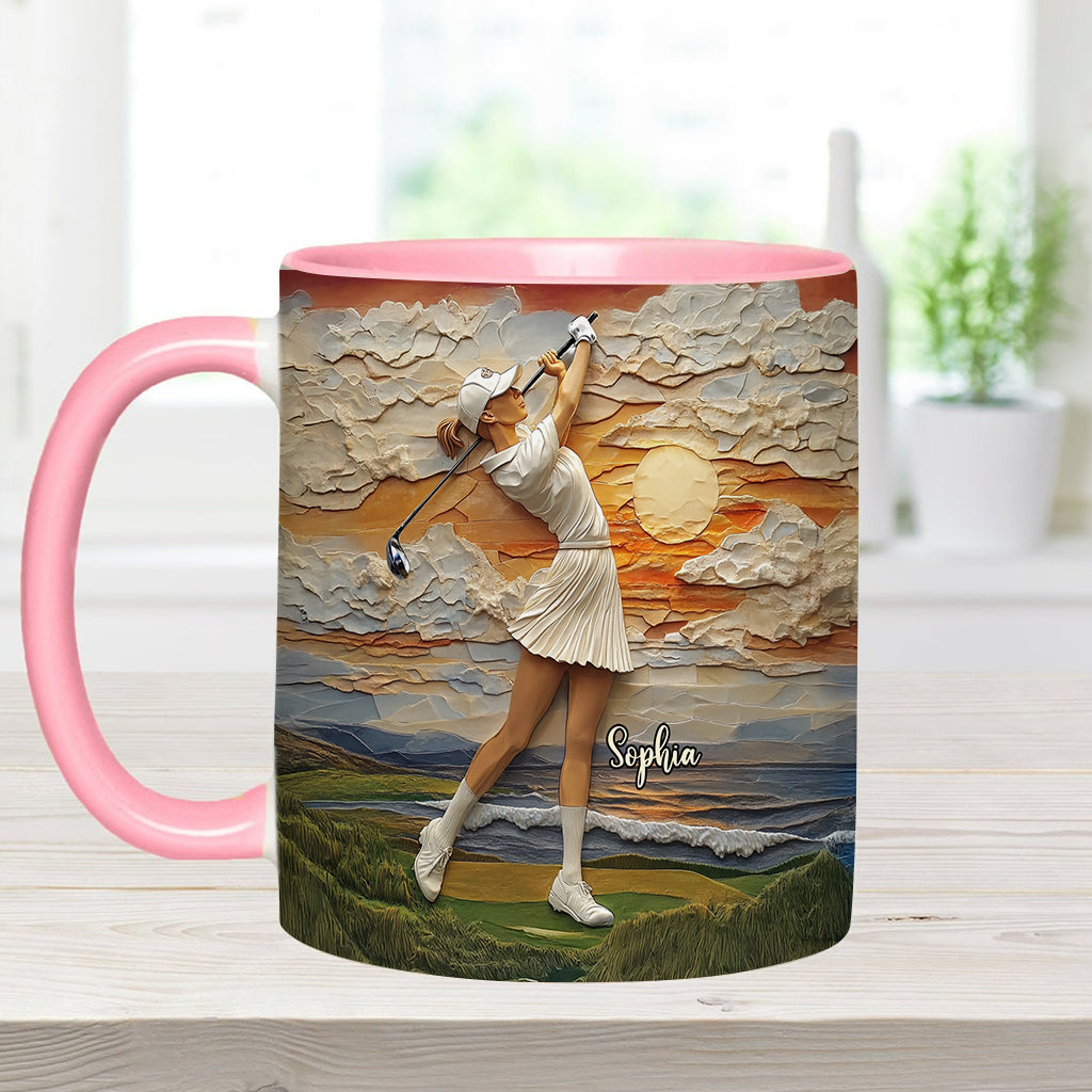 Le golf, c'est ma vie - Mug personnalisé sur le thème du golf