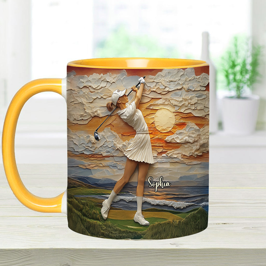 Le golf, c'est ma vie - Mug personnalisé sur le thème du golf