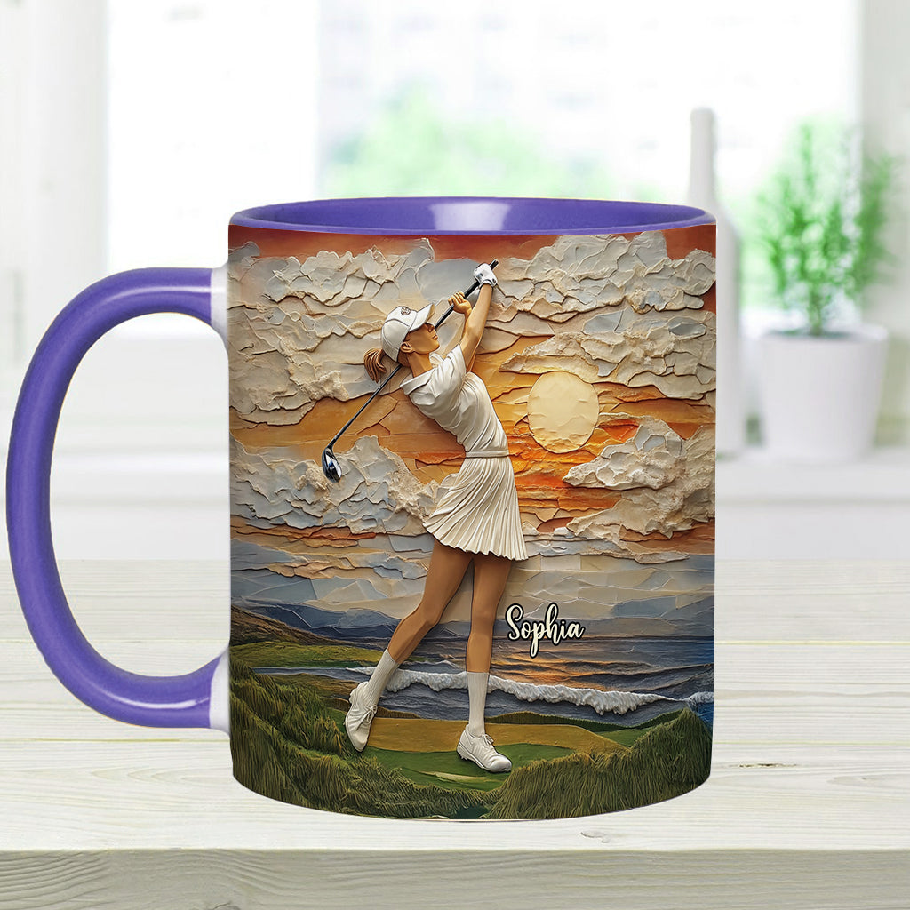 Le golf, c'est ma vie - Mug personnalisé sur le thème du golf