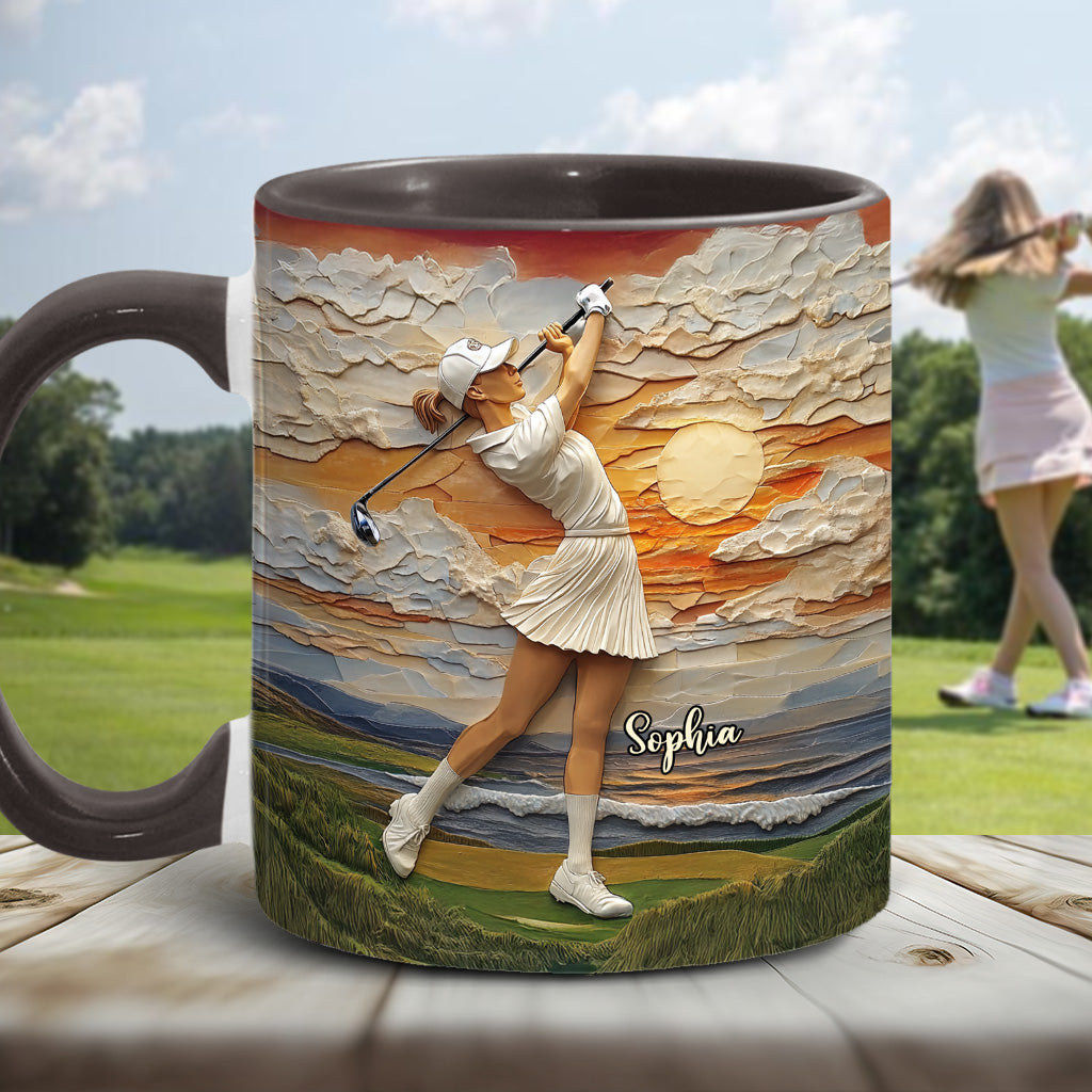 Le golf, c'est ma vie - Mug personnalisé sur le thème du golf