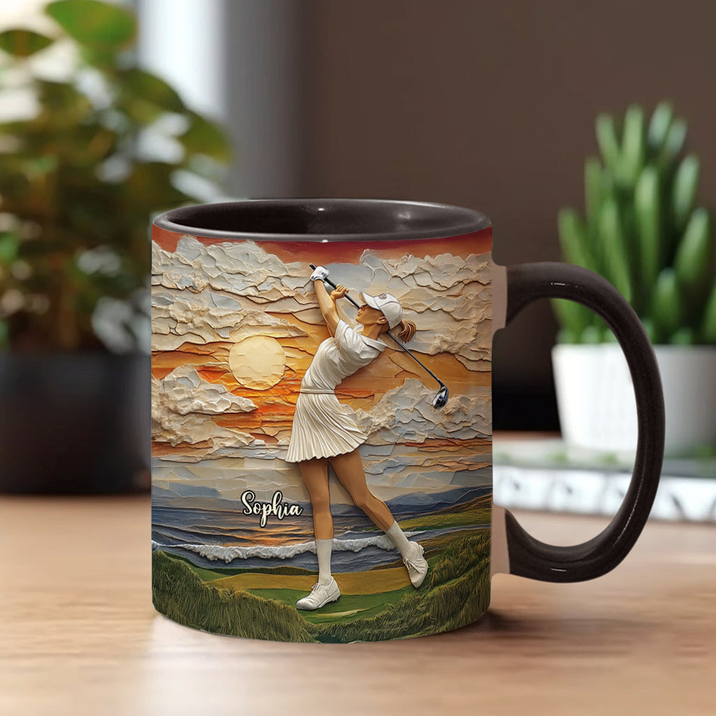 Le golf, c'est ma vie - Mug personnalisé sur le thème du golf