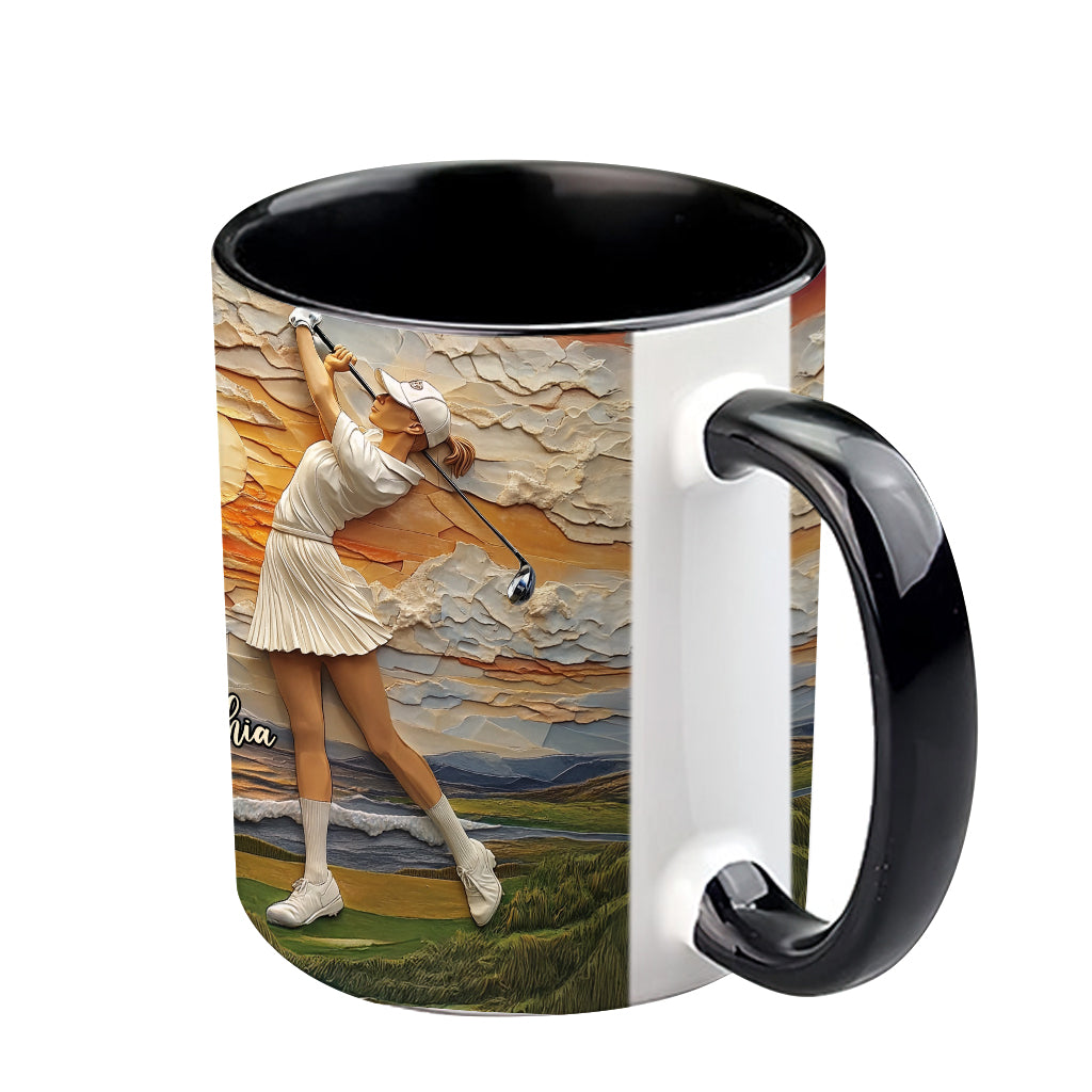 Le golf, c'est ma vie - Mug personnalisé sur le thème du golf