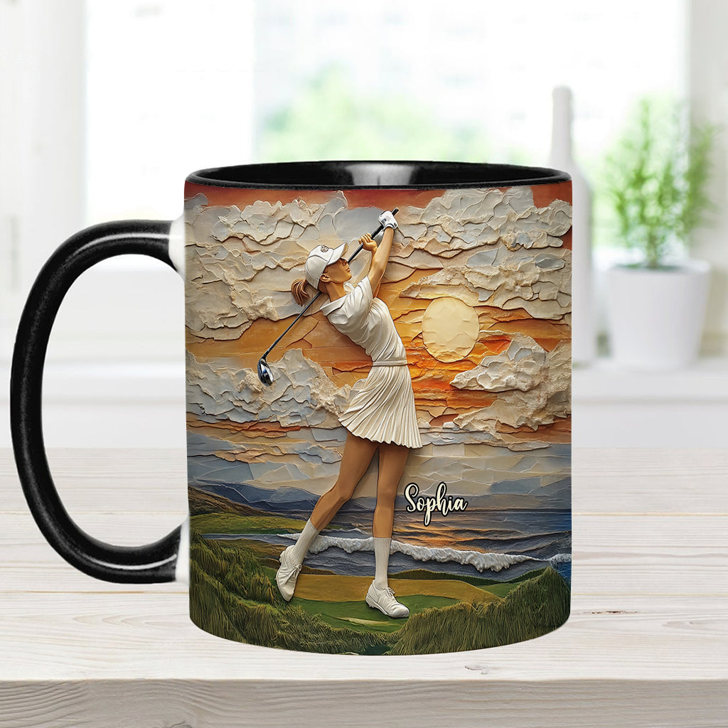 Le golf, c'est ma vie - Mug personnalisé sur le thème du golf