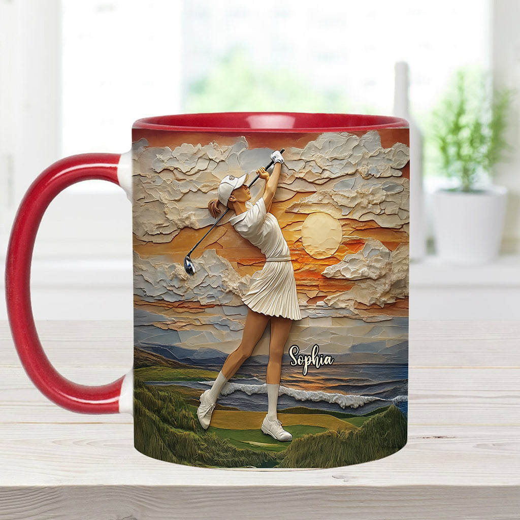 Le golf, c'est ma vie - Mug personnalisé sur le thème du golf
