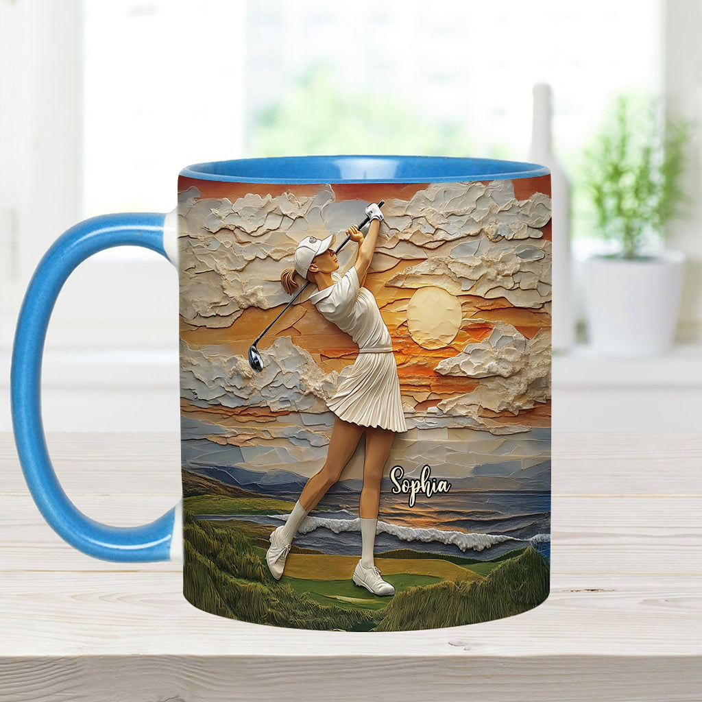 Le golf, c'est ma vie - Mug personnalisé sur le thème du golf