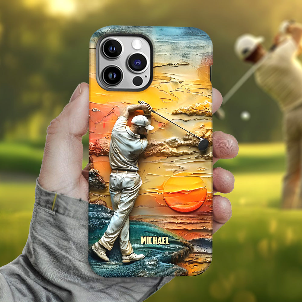 Le golf, c'est ma vie - Coque de téléphone personnalisée avec impression intégrale sur le thème du golf
