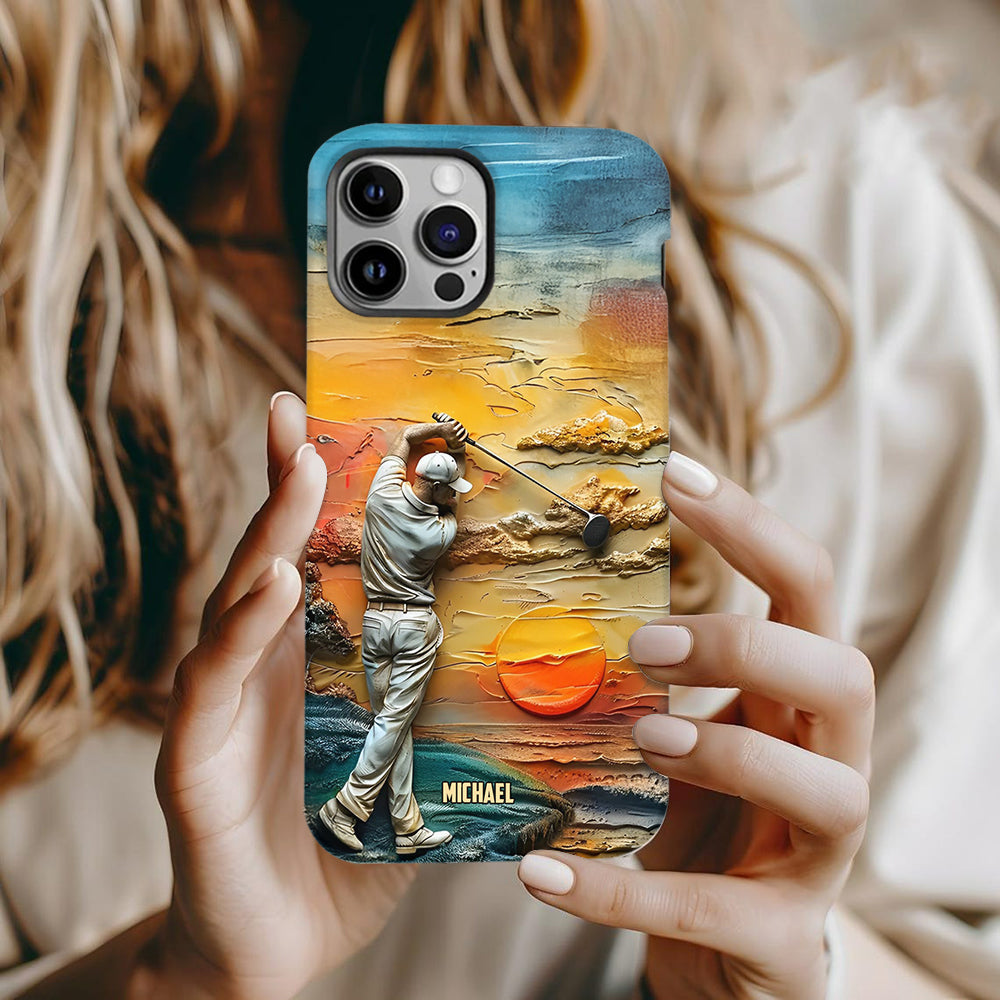 Le golf, c'est ma vie - Coque de téléphone personnalisée avec impression intégrale sur le thème du golf