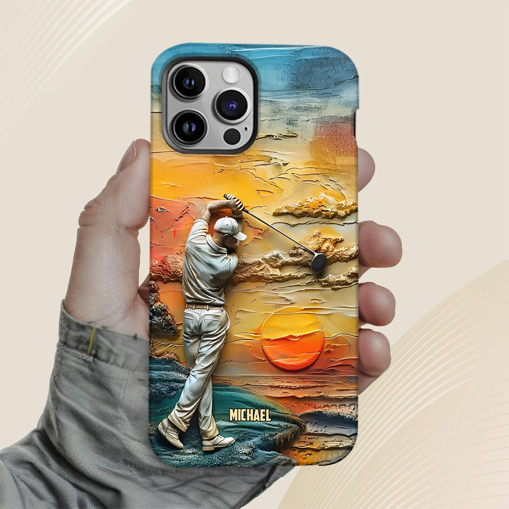 Le golf, c'est ma vie - Coque de téléphone personnalisée avec impression intégrale sur le thème du golf
