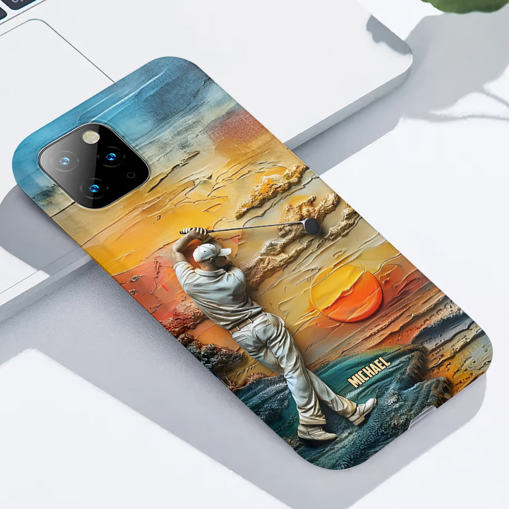 Le golf, c'est ma vie - Coque de téléphone personnalisée avec impression intégrale sur le thème du golf