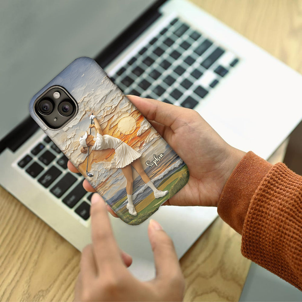 Le golf, c'est ma vie - Coque de téléphone personnalisée avec impression intégrale sur le thème du golf