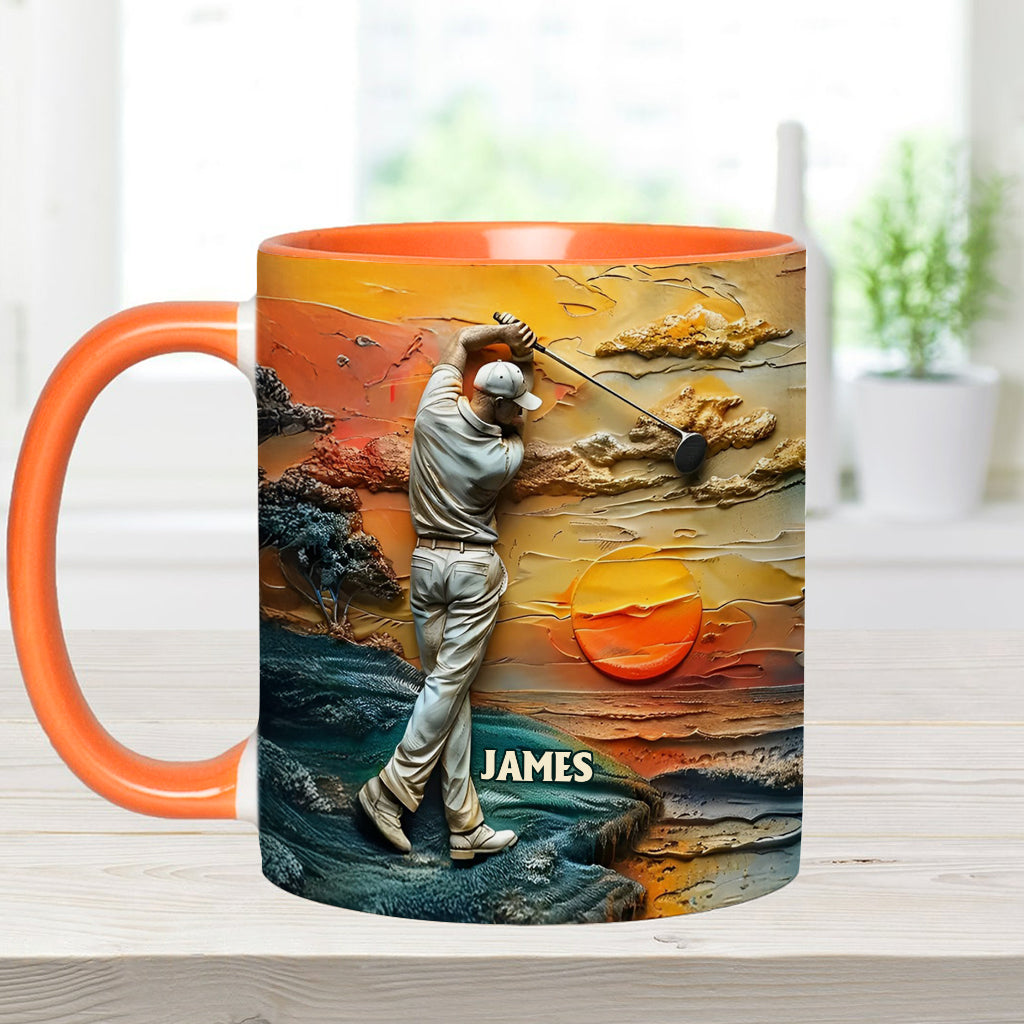 Le golf, c'est ma vie - Mug personnalisé sur le thème du golf