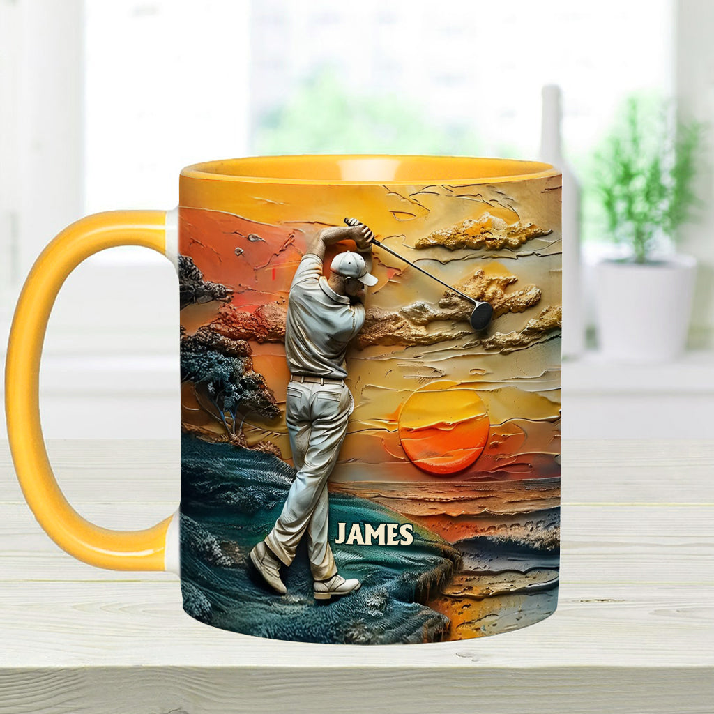 Le golf, c'est ma vie - Mug personnalisé sur le thème du golf